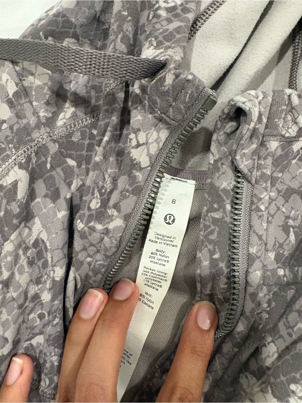 lululemon athletica Grey Floral-Print Zip Hoodie - Picture 2 of 4